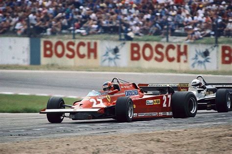 Gilles Villeneuve Can Scuderia Ferrari Ferrari 126ck Ferrari V6