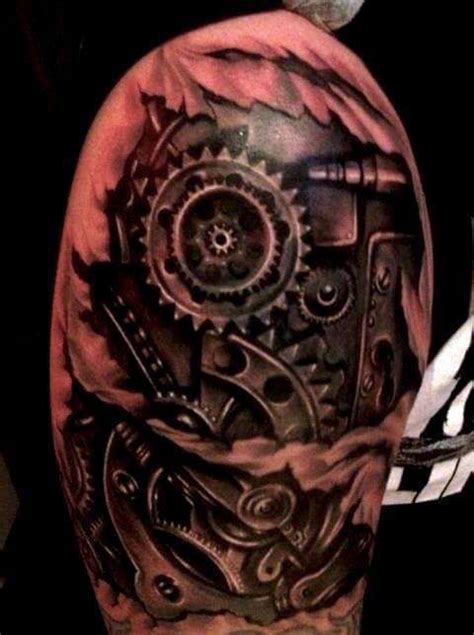 Top 80 Best Biomechanical Tattoos For Men Gear Tattoo