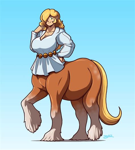 Clydesdale Centaur By Blazbaros Fantasy Character Design Anime