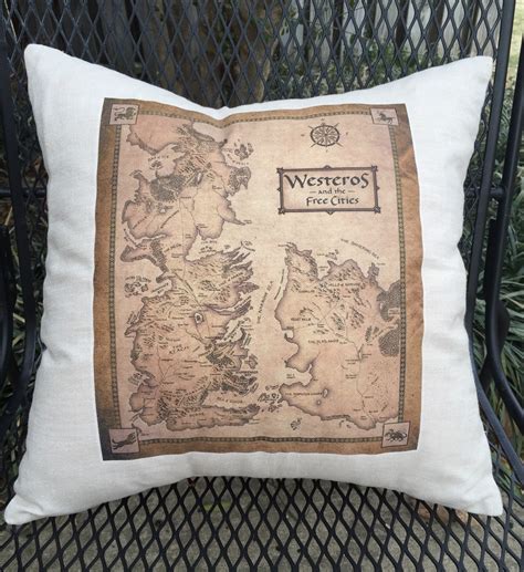 Game Of Thronesmap Of Westeros Linen Pillow Cover