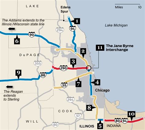 Chicago Toll Road Map
