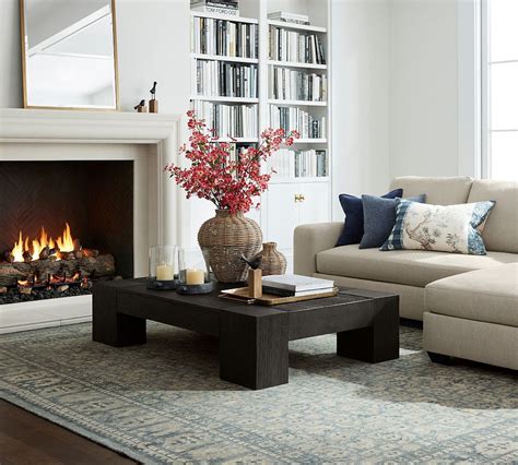 Merced Rectangular Coffee Table In 2023 Pottery Barn Living Room