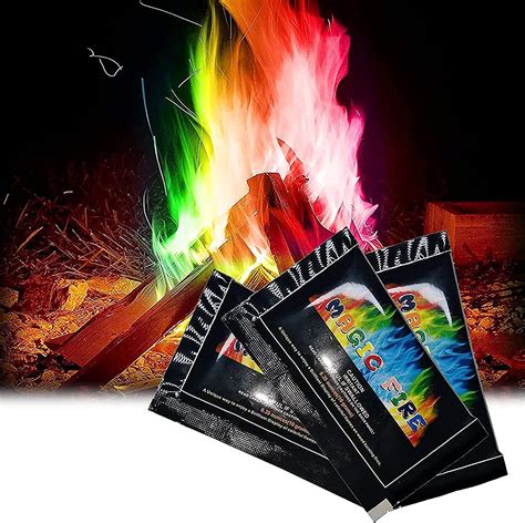 Reffg 10 Pack Magical Rainbow Flames For Campfirecolorful Flame Stain