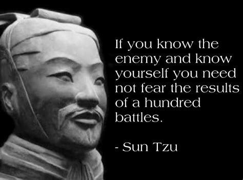 If You Know The Enemy And Know Yourself You Need Not Fear The Results