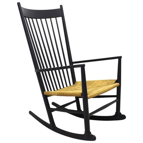 Black Rocking Chair J 16 By Hans Wegner Denmark 1944 For Sale At 1stdibs