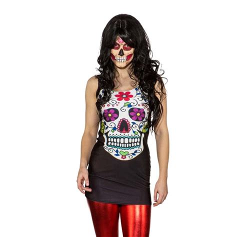 Sexy Sugar Skull Kleid Minikleid Dia De Los Muertos 1499