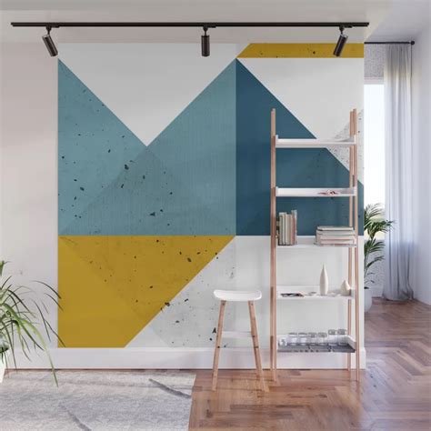 Buy Modern Geometric 19 Wall Mural By Theoldartstudio Worldwide