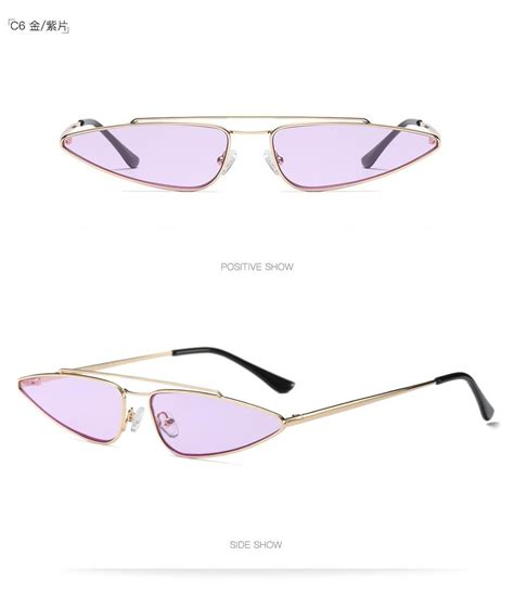 Sorvino 90s Slim Sharp Cat Eye Retro Sunglasses Women 2018 Vintage