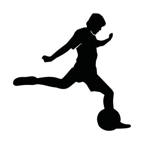 Collection Of Black Silhouettes Of Soccer Players Shadows Of The