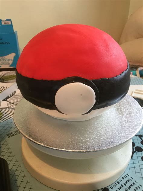 Pokemon Ball Cake Created By Me Cake Baking Riding Helmets