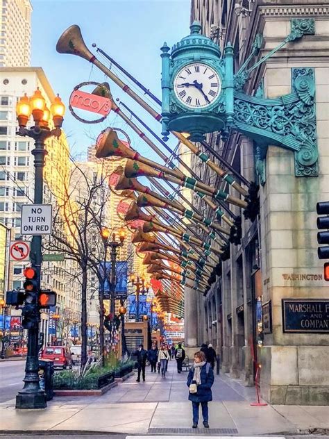 Marshall Fields Clock Macys Chicago State Street Etsy Chicago