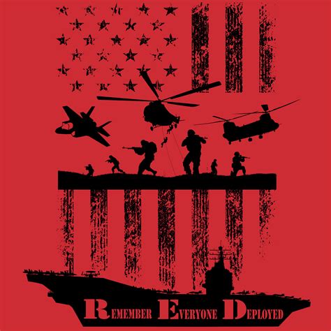 Remember Everyone Deployed Red Friday T Shirt Giving Back
