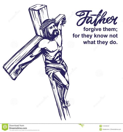 Jesus Christ The Son Of God Crucified On A Wooden Cross Symbol Of