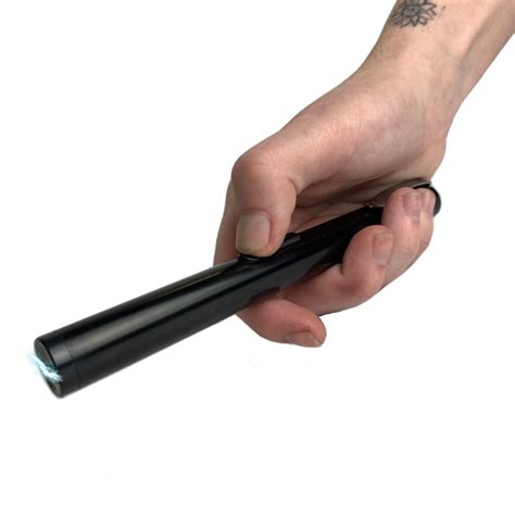 Small Pen Sized 7 Inches Rechargeable Stun Gun Black 3o2 Ch1