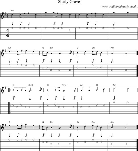 American Old Time Music Scores And Tabs For Guitar