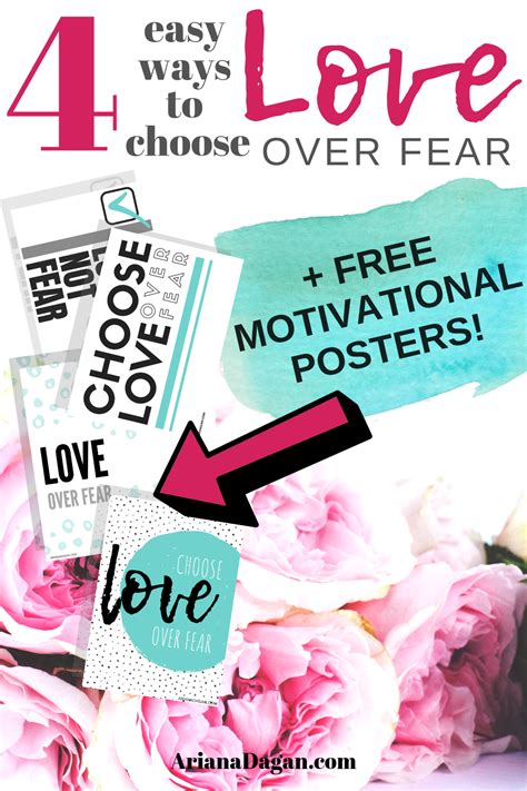 4 easy ways to choose love over fear today free printable motivational wall art for your home