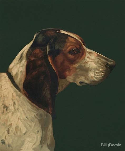 Reproduction Vintage Dog Painting Canvas Print By Billybernie Dog