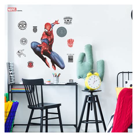 Marvel Spider Man Wall Decal Marvel Wall Decals With 3d Augmented