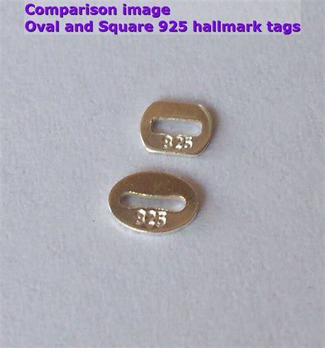 40 Sterling Silver 925 Oval Quality Hallmark Tag Label Beads Etsy