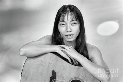Nude With Guitar B And W Photograph By Kendree Miller Fine