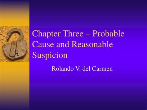 Ppt Chapter Three Probable Cause And Reasonable Suspicion