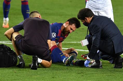 Lionel Messi Injury Fc Barcelona Star At Training Base On Day Off To