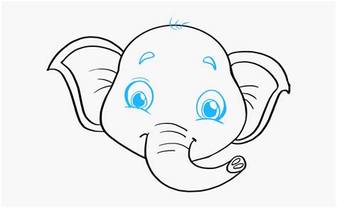 Cute Elephant Face Drawing Easy Goimages I