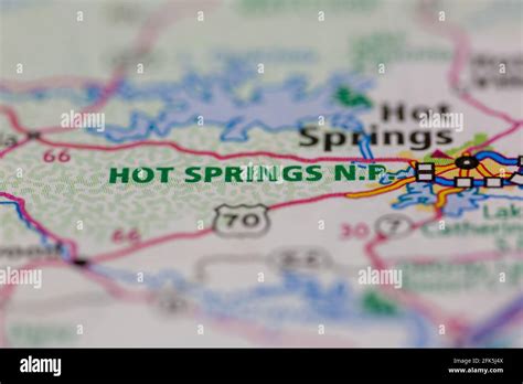 Hot Springs National Park Arkansas Usa Shown On A Geography Map Or Road