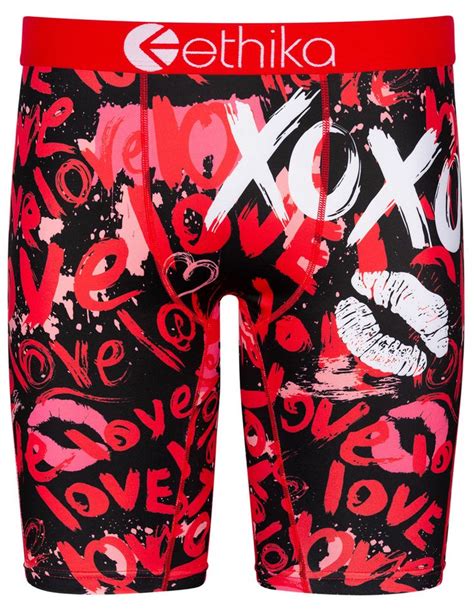 Ethika Painted Love Mens Boxer Briefs Red Tillys Mens Boxer