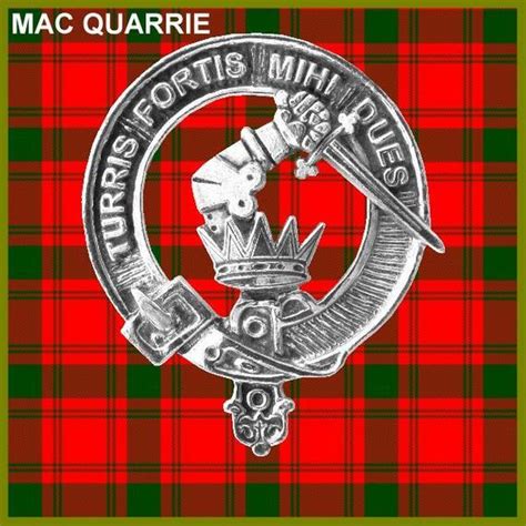 Macquarrie Tartan Clan Crest Scottish Badge Flask Th8 Scottish Clans