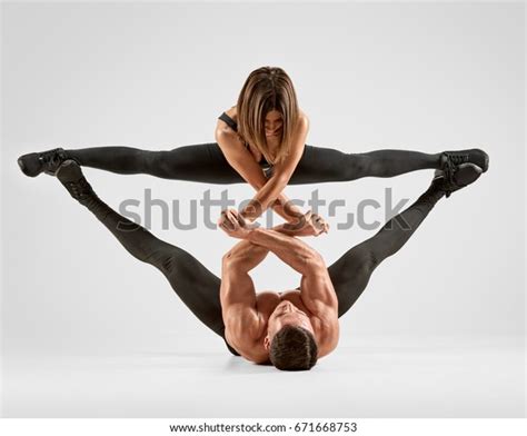 Couple Acrobatic Gymnastics Stock Photo Edit Now