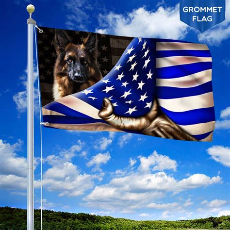 German Shepherd Police Dog K9 The Thin Blue Line Flag Thb2100gf