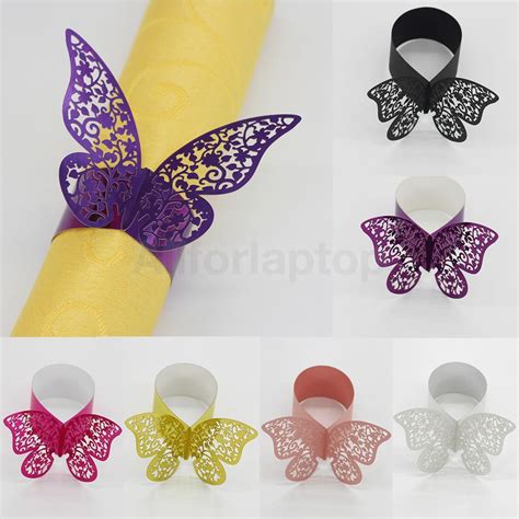 50stück schmetterling serviettenringe für papierservietten tischdeko hochzeit ebay
