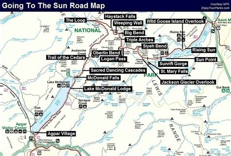 Sun Road Glacier National Park Map