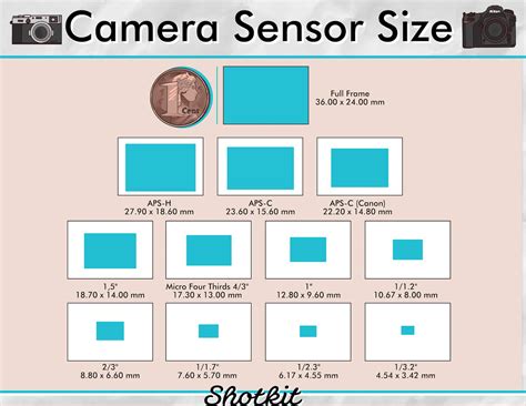 Camera Sensor Size Comparison Chart