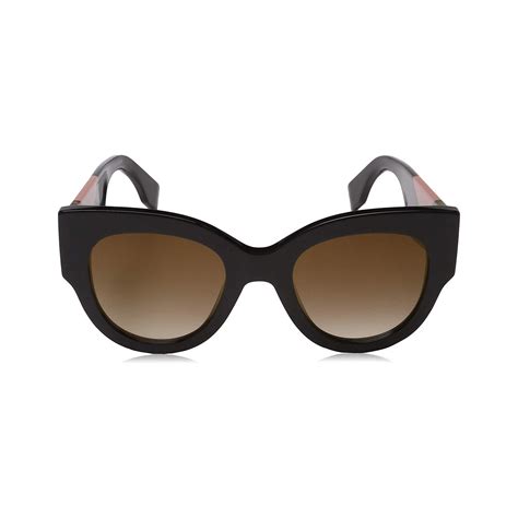 Fendi Womens Cat Eye Sunglasses Black Brown Mirror Fendi Touch Of Modern