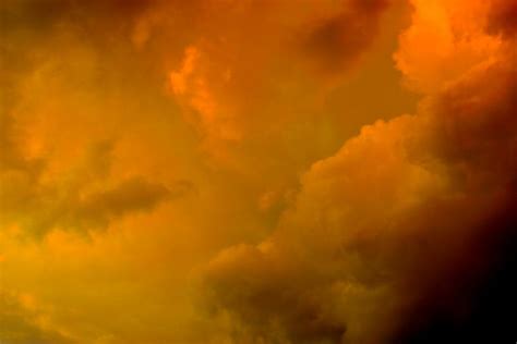 Orange Storm Clouds Free Stock Photo By Bjorgvin On