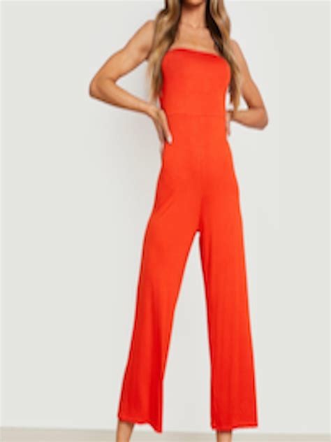 buy boohoo bandeau culotte jumpsuit jumpsuit for women 21359738 myntra