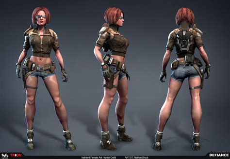 Nathan Brock Irathient Female Ark Hunter Outfit Hunter Outfit Defiance Character Modeling