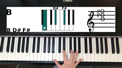 How To Play B Major Chord On Piano Youtube