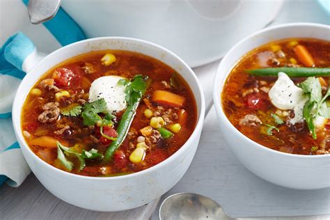 Mexican Beef Chilli Soup Recipe Recipe Better Homes And Gardens