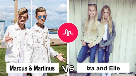 marcus and martinus vs iza and elle battle twins musically compilation 2018 youtube