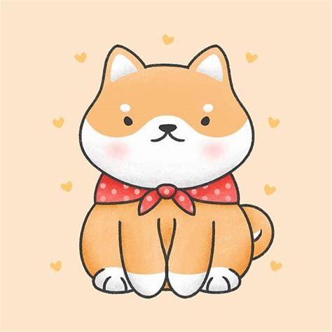 Kawaii Shiba Chibi Cartoon Character Design Shiba Inu Cute Kawaii