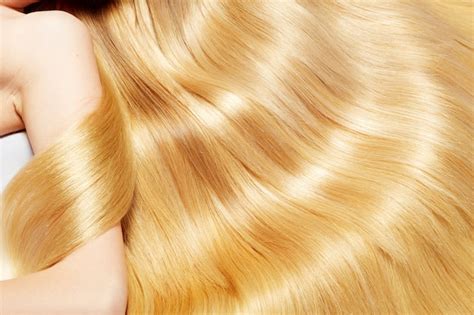 Blond Hair Texture Premium Photo