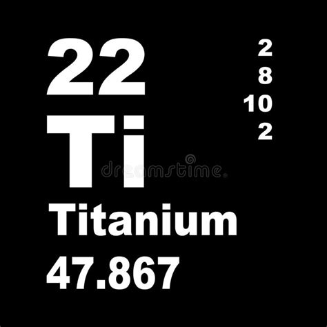 Periodic Table Of Elements Titanium Stock Illustration Illustration