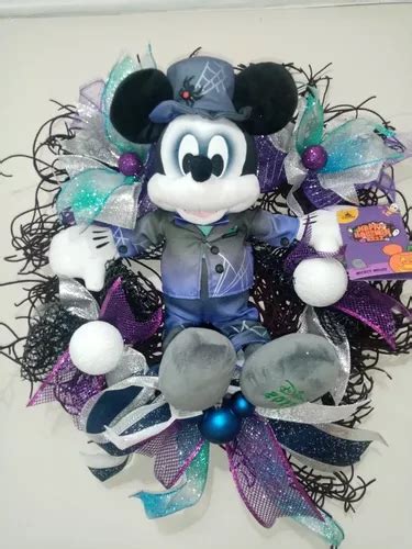 Corona Temática De Disney Mickey Mouse Halloween Envío Gratis