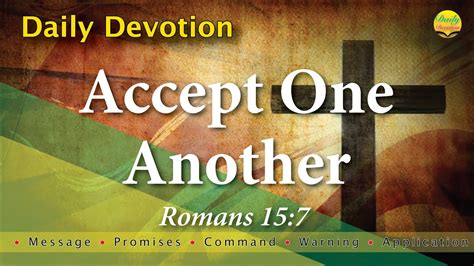 Accept One Another Romans 157 With Mpcwa Youtube