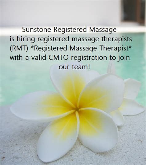 Sunstone Registered Massage Is Hiring Sunstone Registered Massage Therapy Vaughan Wellness Clinic
