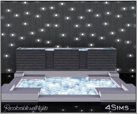 An Artistic Rendering Of A Pool In The Middle Of A Room With Lights All