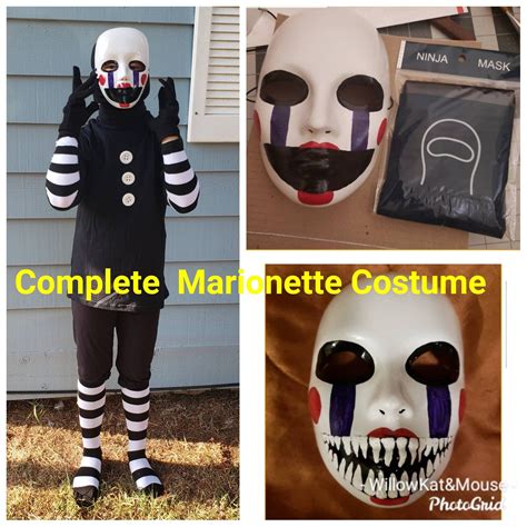 Marionette Full Costume With Mask Puppet Marionette Fnaf1 Etsy